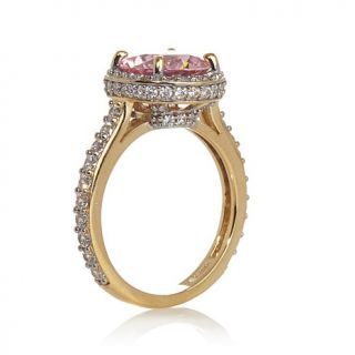 Jean Dousset 3.95ct Absolute™ Pink Round Solitaire Pavé Ring