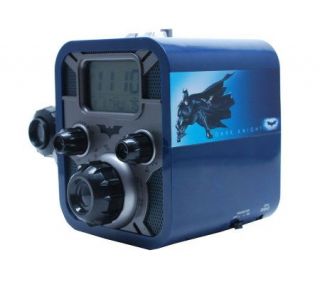 Digital Blue Batman Alarm Clock Radio w/Bat Sigal Projection —