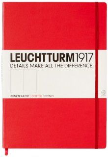 LEUCHTTURM1917 336404 Notizbuch Master (A4+), 233 Seiten, dotted rot Bürobedarf & Schreibwaren