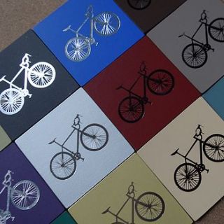 set of four leather bicycle coasters by artbox