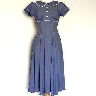 nautical swing dress by dig for victory