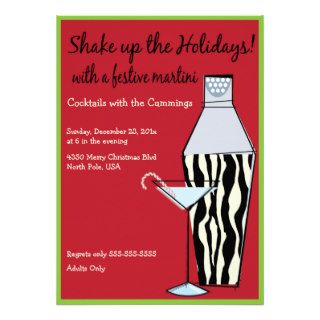 Shake Up The Holidays Cocktail Invitation