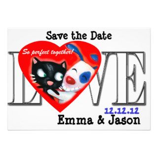 funny cute save the date wedding custom invitations