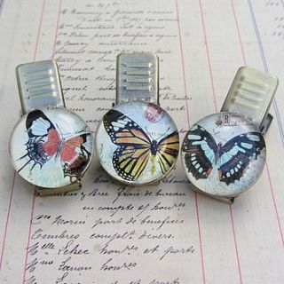 decorative butterfly paper clips by horsfall & wright