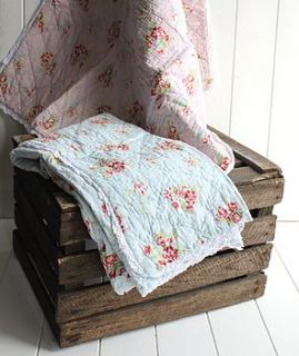 traditional floral cotton quilt by posh totty designs interiors
