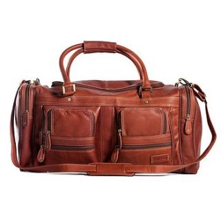 classic cargo leather holdall by adventure avenue
