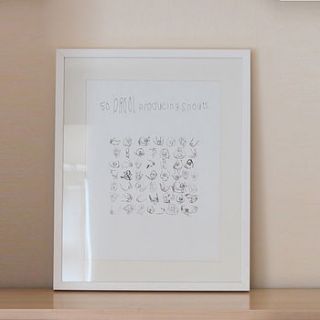 '50 drool producing snouts' print by hannah mcgee