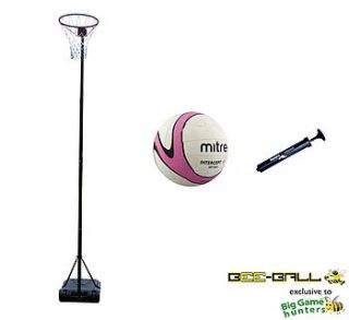 bee ball adjustable netball starter set by big game hunters