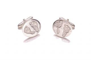 personalised hand and footprint cufflinks by fingerprint jewellery