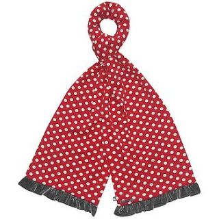 jersey white dotty scarf by edition design shop