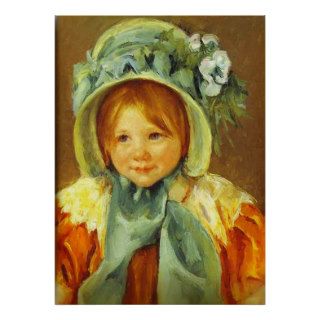 Sara in a Green Bonnet. c. 1901, Mary Cassatt Print