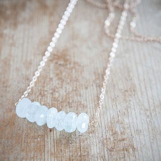 aquamarine nugget necklace by red ruby rouge