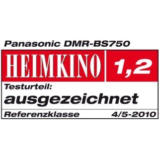 Panasonic DMR BS750EGK Blu ray Disc Rekorder mit 250 GB Festplatte (DVB S2 Tuner, Upscaler 1080p, DivX zertifiziert, HDMI, USB 2.0) schwarz Heimkino, TV & Video