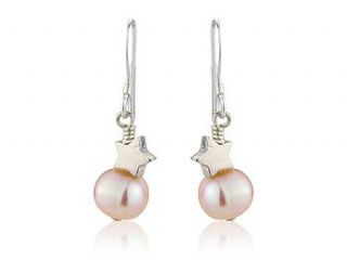 pink pearl earrings by bish bosh becca