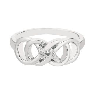 Sterling Silver Diamond Accent Double Infinity Design Ring Diamond Rings