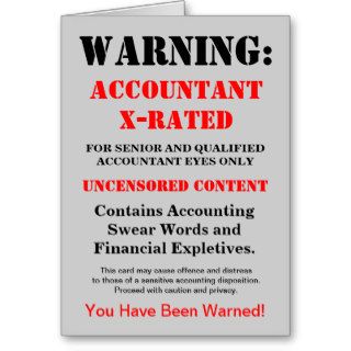 Accountant X Rated Funny Joke   Add Name & Caption Card