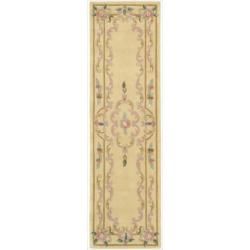 Nourison Hand tufted Ivory Floral Wool Rug (2' x 7'6) Runner Nourison Accent Rugs