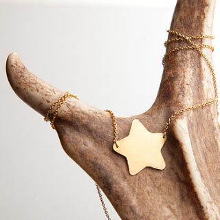 personalised super star large charm necklace by alice eden jewellery