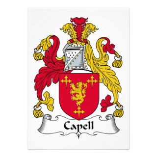 Capell Family Crest Personalized Invitations