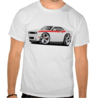 2009 11 Challenger RT White Red Car Shirts