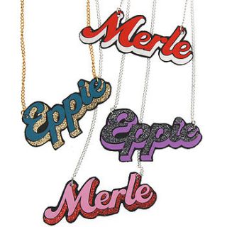 personalised classic name necklace by heidi seeker