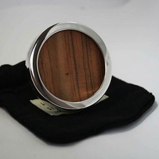 little round silver photo frame by hersey silversmiths