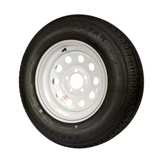 Martin Wheel Speed 8-Ply Radial Trailer Tire & Assembly — ST225/75R15, Custom White Modular, Model# DM225R5D-5MI  15in. High Speed Trailer Tires   Wheels