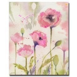 Sheila Golden 'Oriental Poppy Garden' Vertical Canvas Art Trademark Fine Art Canvas