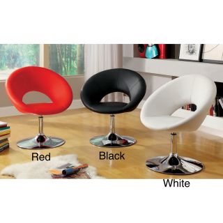 Furniture Of America Millopi Padded Modern Leatherette Swivel Chair