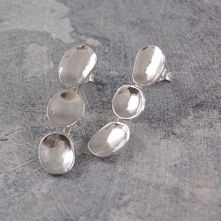 sterling silver pods stud earrings by otis jaxon silver and gold jewellery