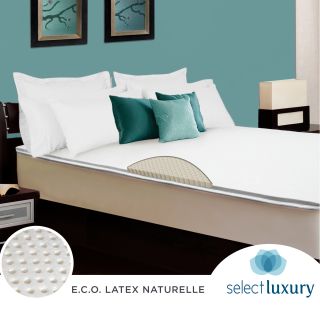 Select Luxury E.c.o. Naturally Dunlop Latex 2 inch Reversible Mattress Topper With Cover