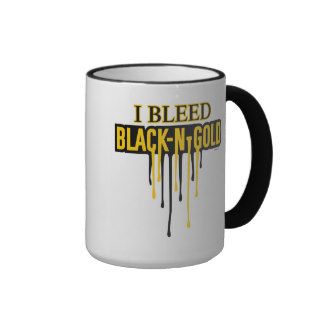 I Bleed Black and Gold Coffee Mug