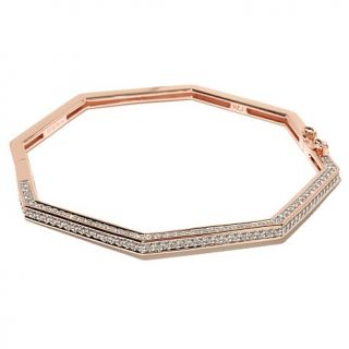 Victoria Wieck Absolute™ Pavé Octagon Hinged Bangle Bracelet