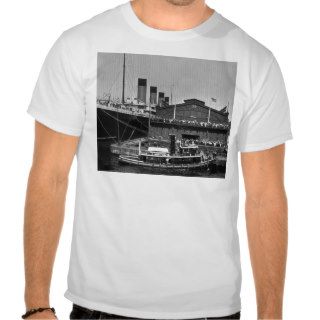 RMS Olympic at Pier 59 Vintage Glass Slide 1911 T shirts