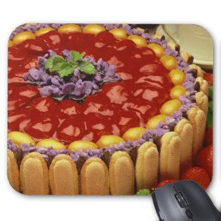 Strawberry lady finger cake mouse pads