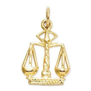 Small Scales of Justice Charm in 14 Karat Yellow Gold Jewelry