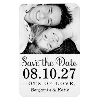 311 Save the Date Photo Magnet Black White