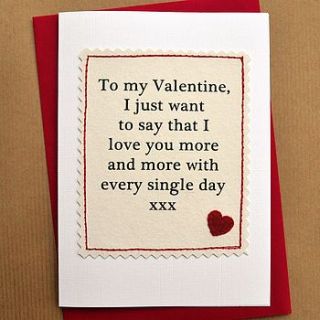 handmade valentines day card by jenny arnott cards & gifts