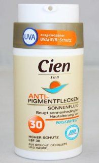 Cien Sun Sonnenfluid Anti Pigmentflecken LSF 30 75ml 08/2013 Parfümerie & Kosmetik