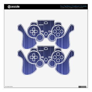 Blue Striped Background PS3 Controller Skins
