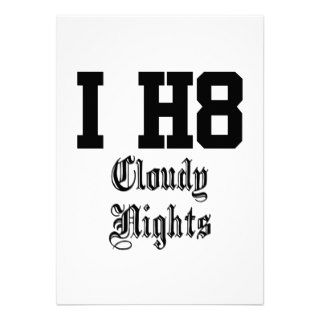 cloudy nights personalized announcements