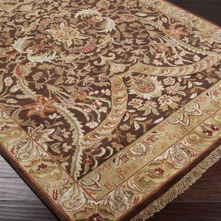 Hand knotted Taj Mahal Semi worsted Traditional New Zealand Wool Rug (96 X 136)