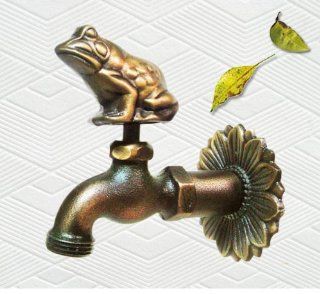 Brass Frog Garden Outdoor Faucet   3/4" Inches Pipe Thread  Patio, Lawn & Garden