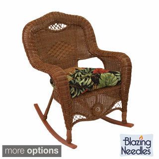 All weather U shaped Outdoor Rocker Chair Polyester Cushion
