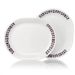 Corelle® for Joy Precious Colours Set of Two 12" Oval Serving Platters