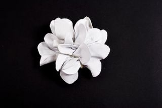 deluxe silver leather corsage by warped