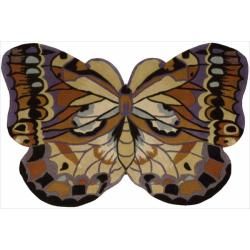 Nourison Hand tufted Multicolored Novelty Butterfly Wool Rug (4 X 6)