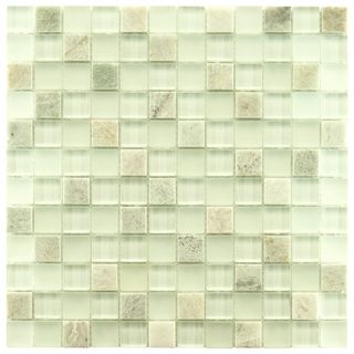 Somertile 12x12 in Reflections Square 1 in Ming Glass Mosaic Tile (pack Of 10)