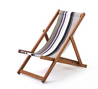 traditional woven cotton deckchair by barbed outdoor furniture specialists