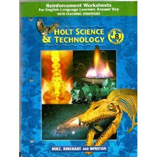 Reinforcement Worksheets for English Language Learners Answer Key, Grade 8 (Holt Science & Technology) 9780030659874 Books